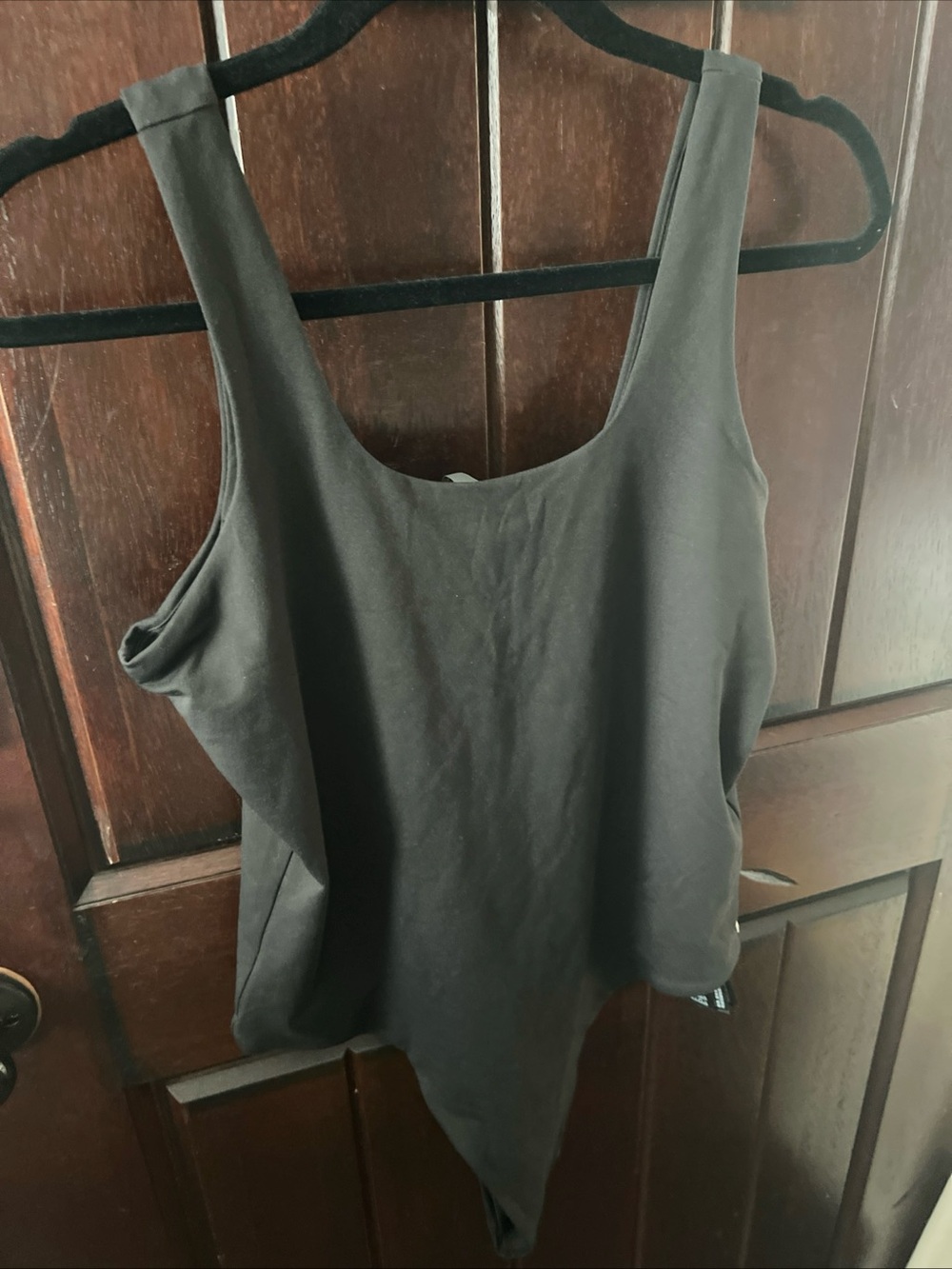 Vuori halo Black Scoop-Back Bodysuit